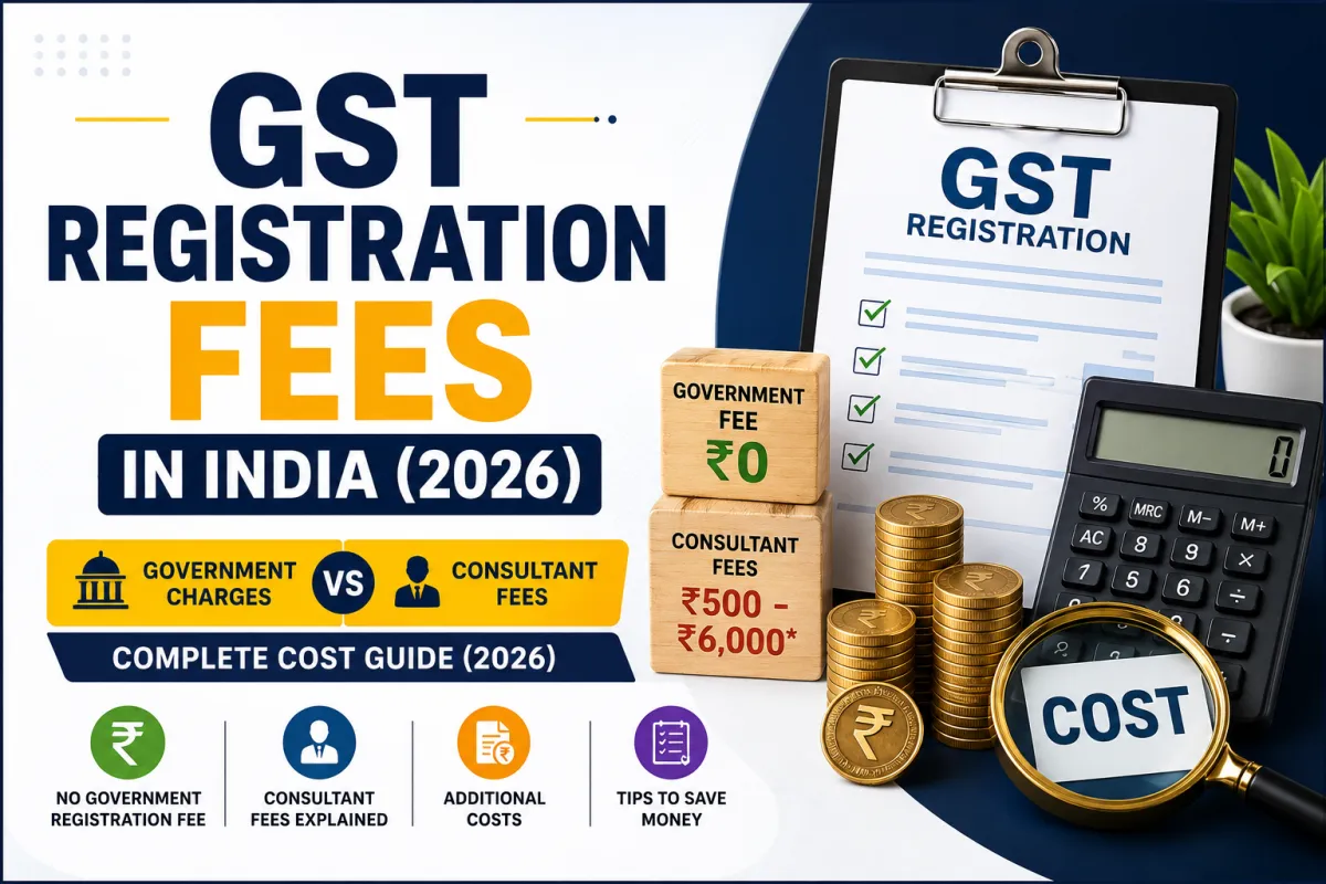 GST Registration Fees in India (2026): Government Charges,Hidden Costs