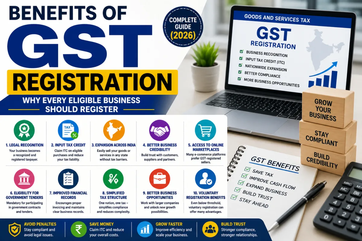 Benefits of GST Registration in India: Why Every Eligible Business Should Register (2026)